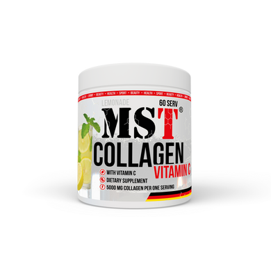 🍹MST Nutrition, Колаген та вітамін С, Collagen + Vitamin C, смак лимонад, 390 г (MST-16043), фото