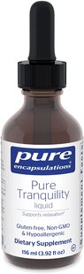 Pure Encapsulations, Гліцин, ГАМК і теанин, Pure Tranquility liquid, від стресу, 116 мл (PE-01428), фото