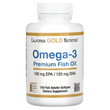California Gold Nutrition, Омега-3, Риб'ячий жир преміум-класу, 100 м'яких желатинових таблеток (MLI-00952)