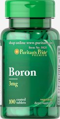 Бор, Boron, Puritan's Pride, 3 мг, 100 таблеток (PTP-15820), фото
