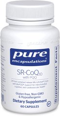SR-Коэнзим Q10 c Пирролохинолинхиноном, SR-CoQ10 with PQQ, Pure Encapsulations, 60 капсул, (PE-01265), фото