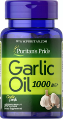 Чесночное масло, Garlic Oil, Puritan's Pride, 1000 мг, 100 гелевых капсул (PTP-12970), фото