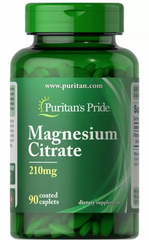 Магній цитрат, Magnesium Citrate, Puritan's Pride, 200 мг, 90 капсул (PTP-53621), фото
