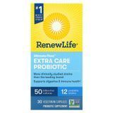 Renew Life, Extra Care, Ultimate Flora пробиотик с повышенной силой действия, 50 млрд живых культур, 30 вегетарианских капсул (REN-12106), фото