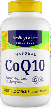 Healthy Origins, Коэнзим Q10 (CoQ10), для сердца и энергии, без глютена, Non-GMO, 200 мг, 150 мягких капсул (HOG-35049), фото