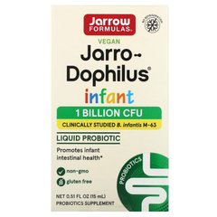 Jarrow Formulas, Jarro-Dophilus, для младенцев, пробиотики в каплях, 1 миллиард живых бактерий, 15 мл (JRW-03014), фото