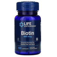 Life Extension, биотин, 600 мкг, 100 капсул (LEX-10210), фото