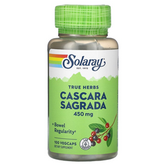 Solaray, Cascara Sagrada, 450 мг, 100 вегетаріанських капсул (SOR-01120), фото