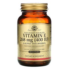 Solgar, Натуральный витамин E, 268 мг (400 МЕ), 100 капсул (SOL-03521), фото