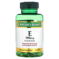 Nature's Bounty, Вітамін E, 180 мг, 120 м'яких таблеток (NRT-01751), фото