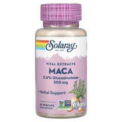 Solaray, Vital Extracts, маку, 300 мг, 60 рослинних капсул (SOR-03687), фото