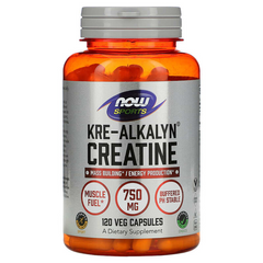 NOW Foods, Sports, Kre-Alkalyn, креатин, 1500 мг, 120 веганських капсул (NOW-02055), фото