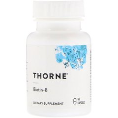 Thorne Research, Біотин-8, 8 мг, 60 капсул (THR-11802), фото