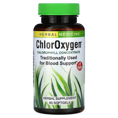 Herbs Etc., ChlorOxygen, концентрат хлорофілу, 60 швидкодіючих м'яких капсул (HEC-51926), фото