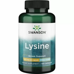 L-лизин, Swanson, anson free-form, 500 мг, 100 капсул (SWV-01268), фото