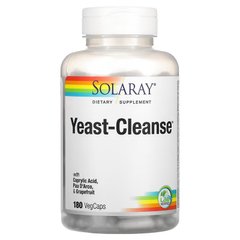 Solaray, Yeast-Cleanse, 180 рослинних капсул (SOR-08138), фото