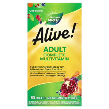 Мультивитамины для взрослых Nature's Way Alive! Adult Complete Multivitamin - 60 таблеток, фото