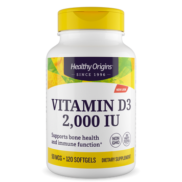 Healthy Origins, Vitamin D3 (with MCT Oil), Витамин D3 (с маслом MCT), 2000 МЕ, 120 капсул (HOG-15390), фото