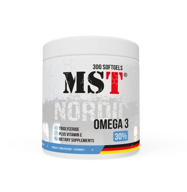 MST Nutrition, Nordic🐠Triglyceride 30% + вітамін Е, 300 капсул (MST-16311), фото