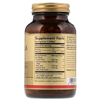 Solgar, Супер ГЛК, масло огуречника, здоровье женщин, 300 мг, 60 мягких желатиновых капсул (SOL-02676), фото