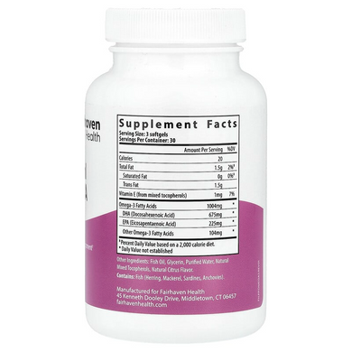 Омега 3 для вагітних та мам Fairhaven Health PeaPod Omega-3 - 90 капсул, фото
