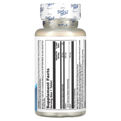 KAL, Betaine HCL+, бетаїну гідрохлорид, 250 мг, 100 таблеток (CAL-10265), фото