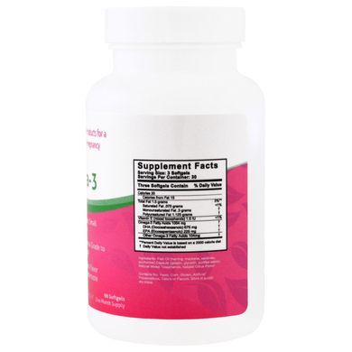 Омега-3 для беременных, Omega 3, Fairhaven Health, 90 капсул (FHH-00011), фото