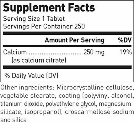 Кальций цитрат, Calcium Citrate, Douglas Laboratories, 250 мг, 250 таблеток (DOU-97891), фото