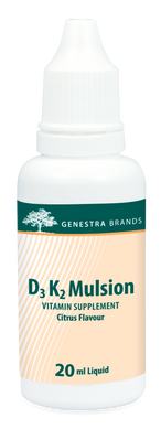 Вітамін Д3 і К2, D3-K2 Mulsion, Genestra Brands, цитрусовий смак, 20 мл (GEN-13730), фото