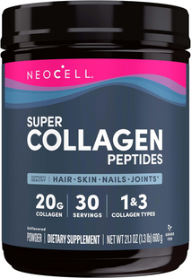 NeoCell, Super Collagen Peptides, Пептиди супер колагену, 1 та 3 типу, 20000 мг, 600 г (NEL-13259), фото