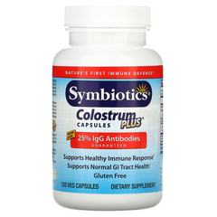 Symbiotics, Colostrum Plus, 500 мг, 120 вегетаріанських капсул (SYM-04003), фото
