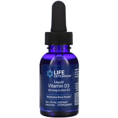 Life Extension, Жидкий витамин D3, 2000 МЕ, 29,57 мл (LEX-22441), фото