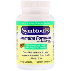 Symbiotics, иммунная формула с Colostrum Plus, 120 растительных капсул (SYM-04007), фото