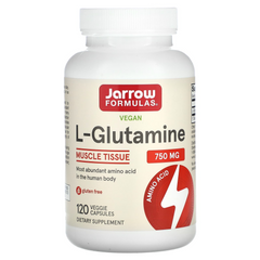 L- глютамін, Jarrow Formulas, 750 мг, 120 капсул (JRW-15012), фото