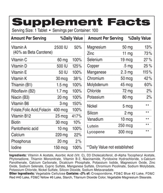 Earth's Creation, Мультивітаміни для людей похилого віку, Multi-Vitamin A thru Z Senior, 100 таблеток (EAC-00560), фото