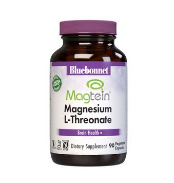 L-Треонат Магния, Magnesium L-Threonate, Bluebonnet Nutrition, 90 вегетарианских капсул (BLB-00750), фото