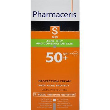 Крем для обличчя Pharmaceris S Medi Acne Protect для шкіри з акне SPF 50+ - 50 мл, фото