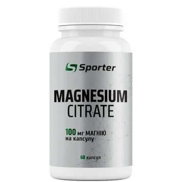 Магний цитрат 100 мг Sporter Magnesium Citrate - 60 капсул, фото