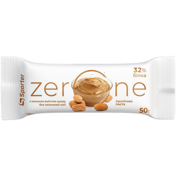 Протеиновый батончик Sporter Zero One | арахисовая паста - 50 г (1/25), фото