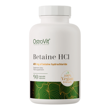Ostrovit, Betaine HCL, Бетаїн гідрохлорид, VEGE, 90 вегетаріанських капсул (OST-90401), фото