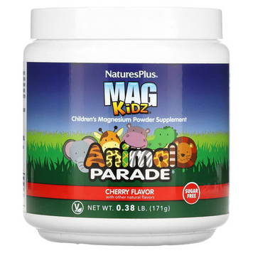 Nature's Plus, Animal Parade, Mag Kidz, магний для детей, вкус натуральной вишни, 171 г (NAP-29943), фото