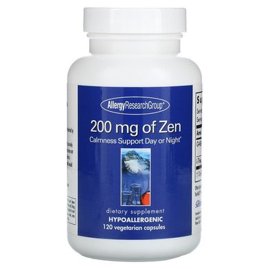 Allergy Research Group, Zen, 200 мг, 120 вегетаріанських капсул (ALG-76650), фото