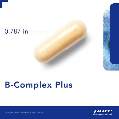 Вітамін B (збалансована вітамінна формула), B-Complex Plus, Pure Encapsulations, 60 капсул, (PE-00024), фото