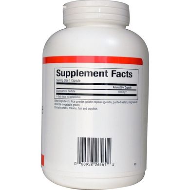 Глюкозамин сульфат, Glucosamine Sulfate, Natural Factors, 500 мг, 360 капсул (NFS-26561), фото