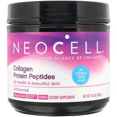 Пептиди з генового білка, без смаку, Neocell, Collagen Protein Peptide, порошок, 406 г (NEL-12995), фото