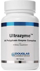 Ферментный комплекс, Ultrazyme (A Polyphasic Enzyme), Douglas Laboratories, 180 таблеток (DOU-01754), фото