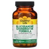 Глюкозамін та хондроїтин Country Life Glucosamine Chondroitin Formula - 90 капсул, фото