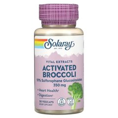 Брокколі, активоване екстракт насіння, Broccoli, Solaray, 350 мг, 30 вегетаріанських капсул (SOR-28246), фото