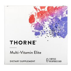Thorne Research, Multi-Vitamin Elite, мультивитамины для приема утром и вечером, 2 флакона, по 90 капсул (THR-00708), фото