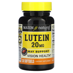 Mason Natural, Лютеїн, 20 мг, 30 гелевих капсул (MAV-14028), фото